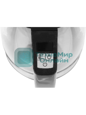 Чайник электрический Midea MK-8019, мощность 2200 Вт, объем 1.7 л, цифровой дисплей, регулировка температуры нагрева, 6 режимов нагрева, поддержание температуры, подсветка