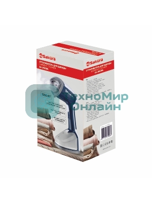 Отпариватель Sakura SA-3923BL белый/синий, 1500 Вт, 25 г/мин, 300 мл