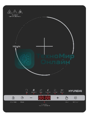 Плита Индукционная Hyundai HYC-0120 черный стеклокерамика (настольная)