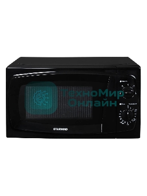 Микроволновая печь Starwind SWM5420 черный, 20 л, 700 Вт, переключатели - поворотный механизм