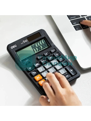 Калькулятор настольный Deli EM210 черный 12-разр.