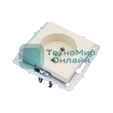 Розетка 1-местная IEK BRITE РС10-1-0-БрКр (BR-R10-10-K10) 10А, без заземления, без защитных шторок, бежевый