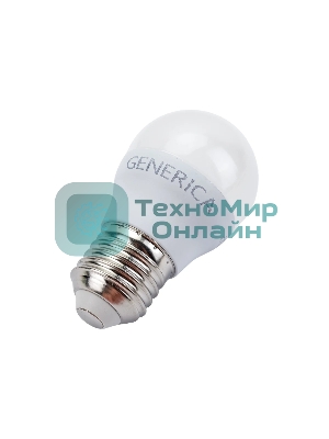 Лампа светодиодная GENERICA LL-G45-12-230-40-E27-G G45 12 Вт шар 4000К E27 230В