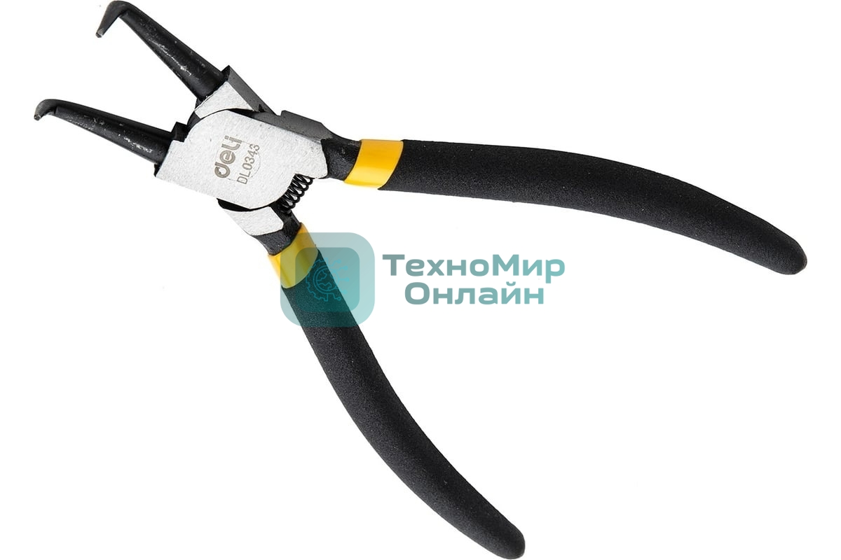 Изогнутый съемник внутренних стопорных колец Deli DL0343 7