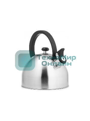 Чайник для плиты Lara LR00-65, нержавейка, матовый, 2,5 л, индукце капс дно, нейлон.ручка