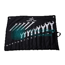 Набор комбинированных гаечных ключей 14 шт Deli DL130014B Спецификация: 10 мм, 11 мм, 12 мм, 13 мм, 14 мм, 16 мм, 17 мм, 18 мм, 19 мм, 21 мм, 24 мм, 27 мм, 30 мм, 32 мм. Матовая хромированная поверхность. Тканевая упаковка.