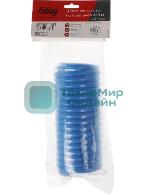 Шланг FUBAG спиральный с фитингами рапид полиуретан 15 бар 8x12мм 5м 170304