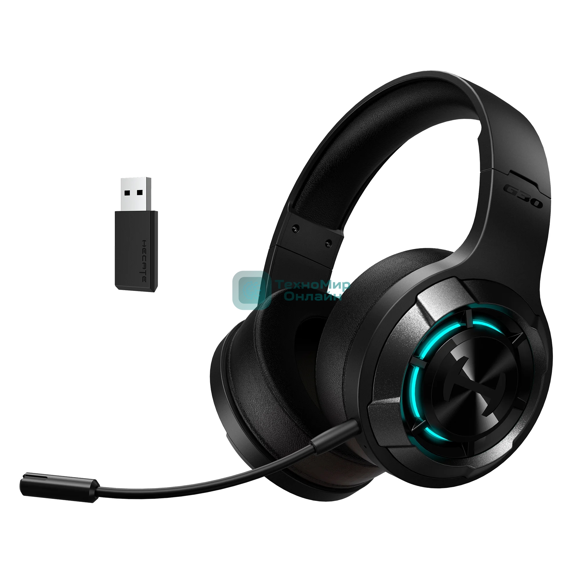 Гарнитура Edifier G30S чёрный, беспроводная, Bluetooth / USB, до 13.5 ч, подсветка