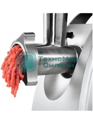 Мясорубка электрическая Bosch MFW68640 черный, 2200 Вт, 4.3 кг/мин, реверс, металлический лоток, насадки - 5
