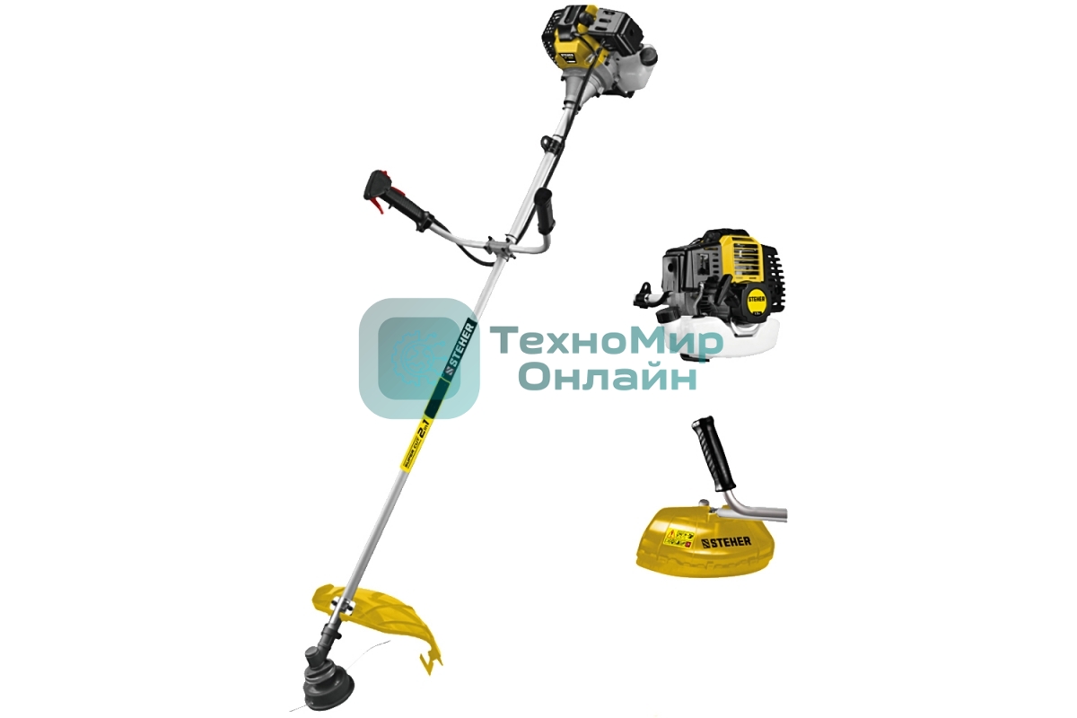 Бензокоса, 2.5 кВт/3.3 л.с., 52 см3, разборная штанга STEHER BT-2500-S