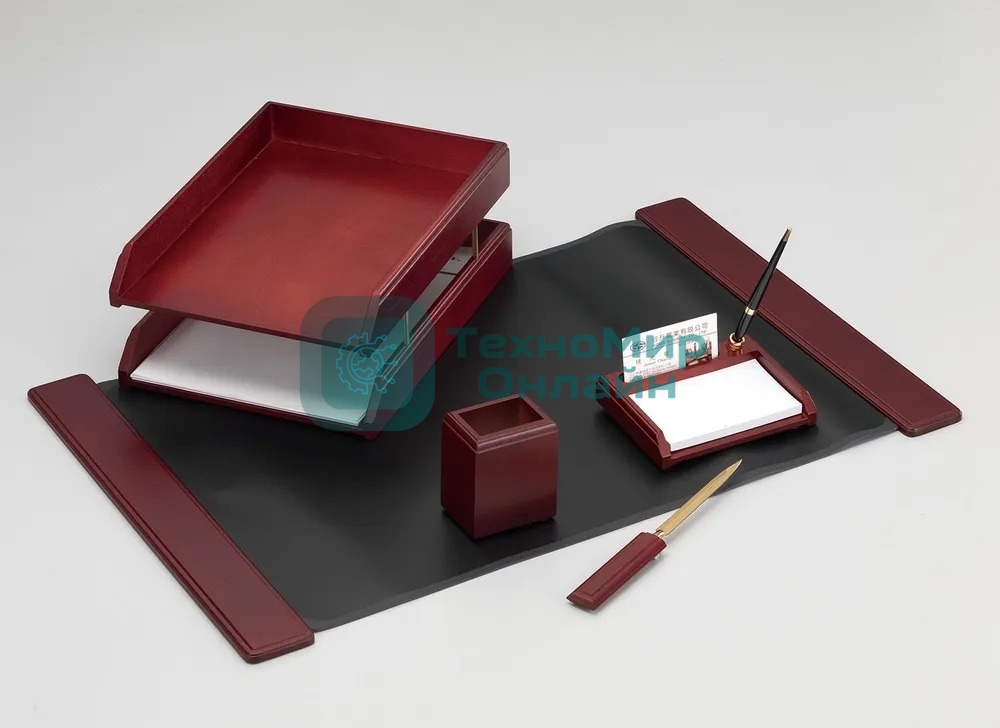 Настольный набор Good Sunrise M5C-10A (5 предметов) фактура красное дерево, материал дерево, черный/коричневый
