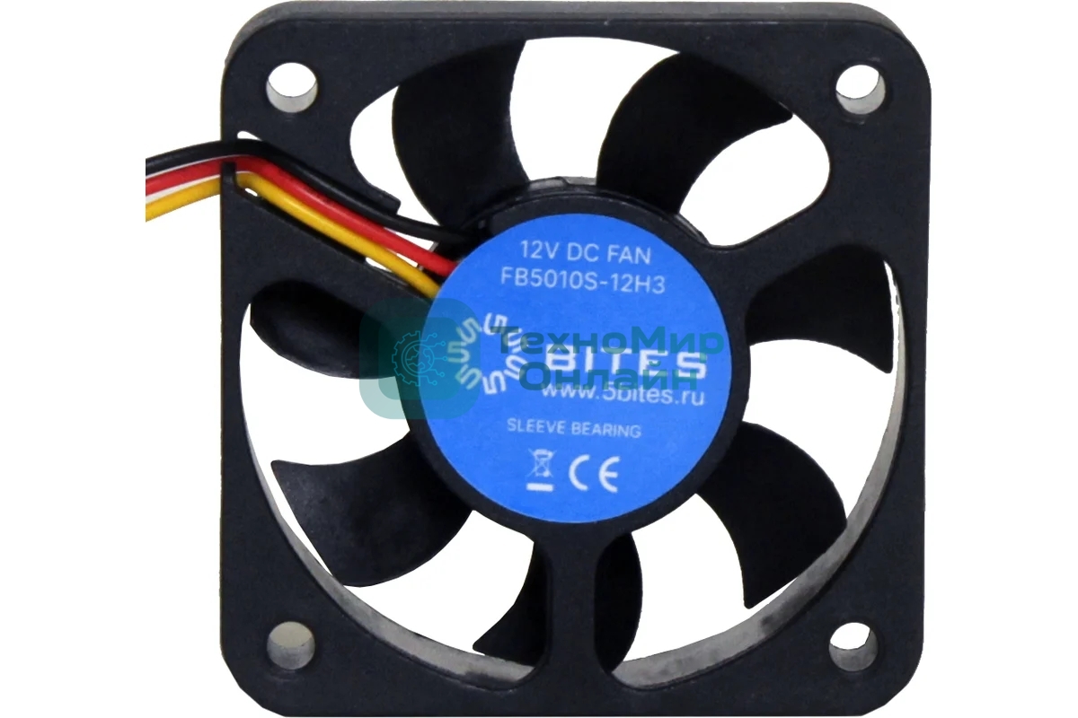Вентилятор для корпуса 5bites FB5010S-12H3 черный, пластик, 50мм, 5500rpm, 28db, 3-pin