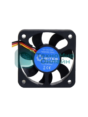 Вентилятор для корпуса 5bites FB5010S-12H3 черный, пластик, 50мм, 5500rpm, 28db, 3-pin