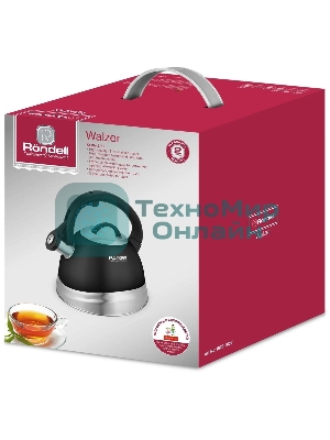 Чайник для плиты металлический Rondell Walzer RDS-1827 2.7 л. черный