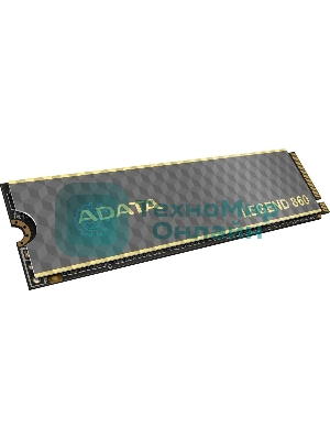 Накопитель SSD ADATA LEGEND 860, 500Gb, PCIe 4.0 x4, M.2 2280, NVMe, R/W 5000/3000, с радиатором