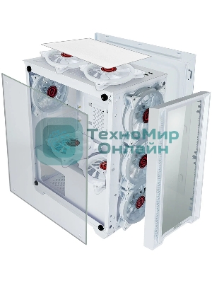 Компьютерный корпус Ginzzu CL620 mATX FAN 4*12FRGb