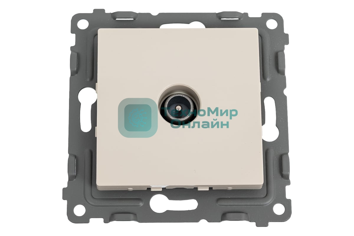 Розетка TV TOKOV ELECTRIC оконечная СП Pixel 1DB механизм бежевый