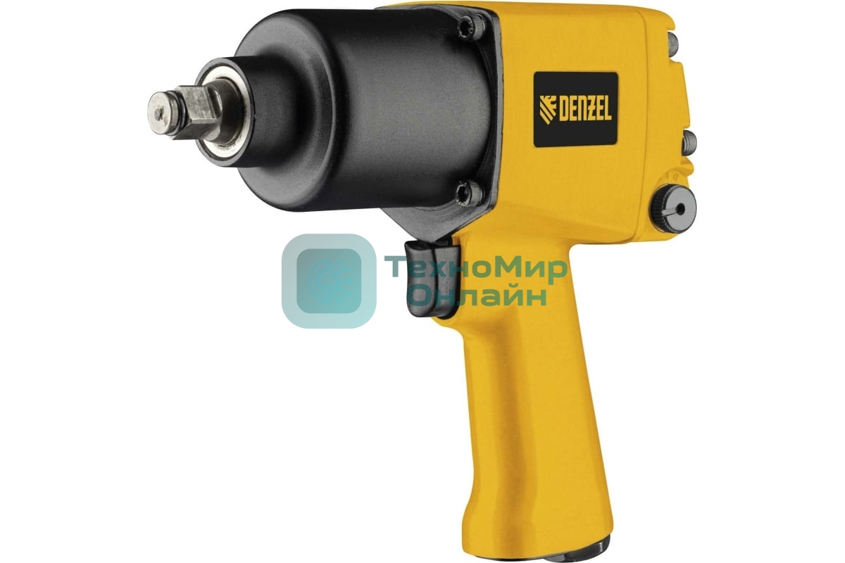 Ударный пневмогайковерт Denzel IW860+набор головок, 1/2