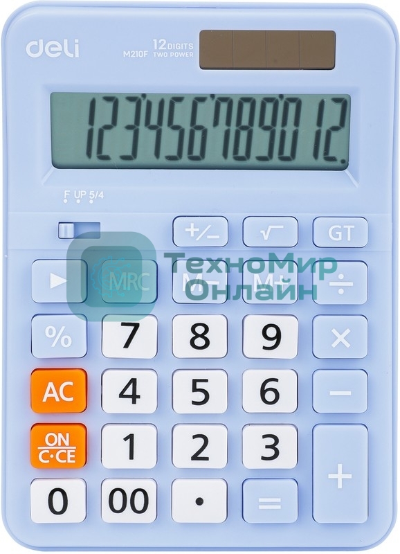 Калькулятор настольный Deli EM210FBLUE синий 12-разр.