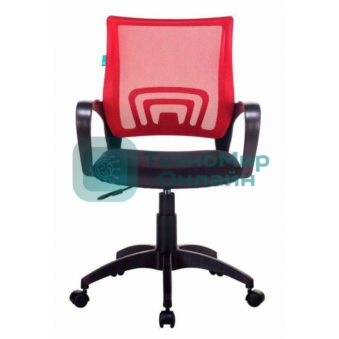 Кресло Бюрократ CH-695NLT красный/черный, сетка/ткань, 120 кг, механизм качания