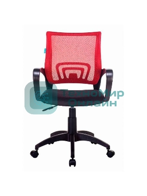 Кресло Бюрократ CH-695NLT красный/черный, сетка/ткань, 120 кг, механизм качания