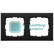 Рамка Jasmart 2-м G-Classic черный матовый soft touch