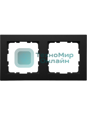 Рамка Jasmart 2-м G-Classic черный матовый soft touch