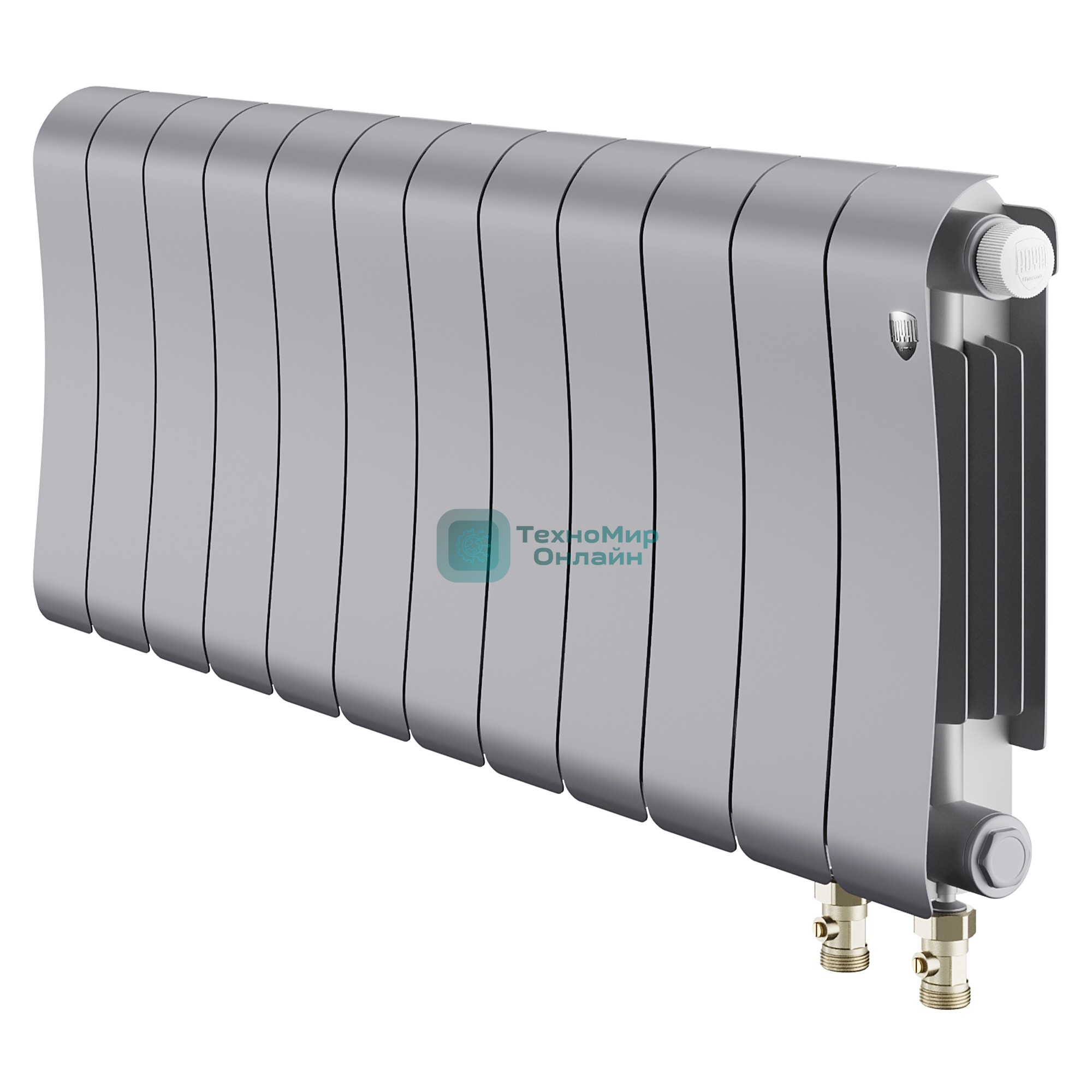 Радиатор биметаллический Royal Thermo Infinity 300 Silver Satin VR80 - 12 секц.