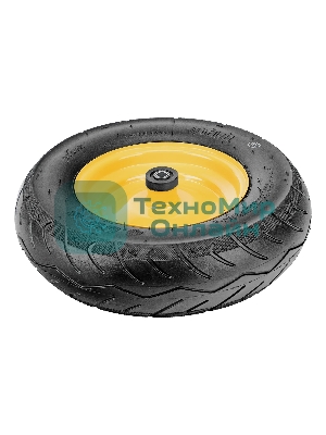 Колесо пневматическое бескамерное Denzel 16х4.00-8 D410мм, d20мм, длина оси 104мм