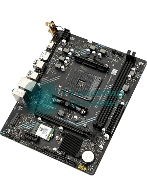 Материнская плата Maxsun B450M GAMING WIFI, AM4, AMD B450, 2xDDR4 (до 64 ГБ), 2xSATA, 1xM.2 (PCIe 3.0 x4), 1xPCIe 3.0 x16, 1xPCIe 3.0 x1, 1xHDMI, 1xDP, 1x1Gb LAN, Wi-Fi 5, Bluetooth 4.2, 4xUSB-A 5Gbps, 2xUSB-A 2.0, 3x3.5 мм, 7.1, mATX