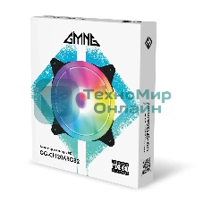 Вентилятор для корпуса GMNG GG-CF120ARGb2-PWMBK черный, 120 мм, 1500 об/мин, 26 дБ, 4 pin