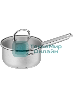 Ковш Rondell Solo RDS-1601, 1.3л, с крышкой, стальной