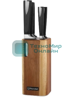 Набор из 5 ножей в блоке Rondell Cascara RD-1852