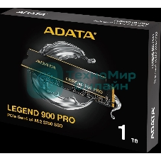 Накопитель SSD ADATA LEGEND 900 PRO, 1Tb, PCIe 4.0 x4, M.2 2280, NVMe, R/W 7400/6000