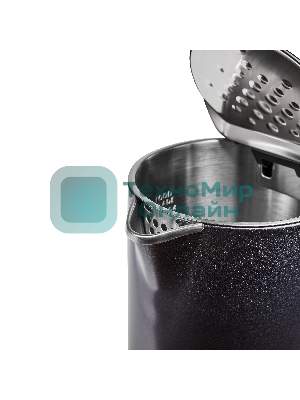 Чайник электрический Midea MK-9093 1.5 л, 2200 Вт, черный корпус: нерж.сталь