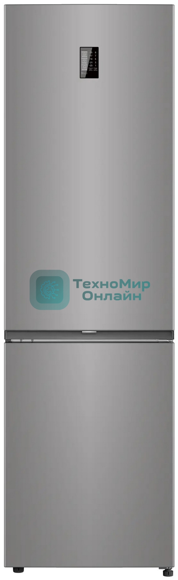 Холодильник Candy CFN6200SD серебристый двухкамерный 243/91л морозилка снизу, No Frost