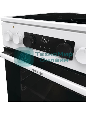 Плита электрическая Gorenje GEC5C61WG белый, конфорок 4 электрических, духовка 70 л, 50 см x 85 см x 59.4 см (без крышки)