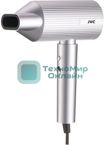 Фен JVC JHD012 серый/серебристый, 1800 Вт