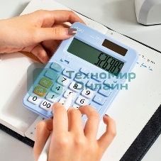 Калькулятор настольный Deli EM210FBLUE синий 12-разр.