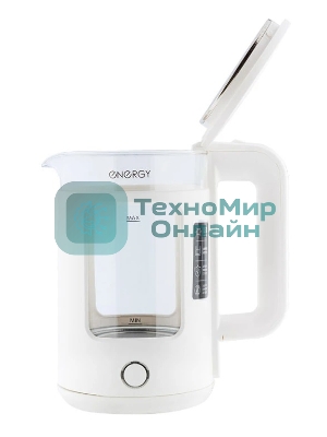 Чайник электрический Energy E-256 1500Вт, 1,5л стекло, белый