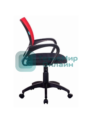 Кресло Бюрократ CH-695NLT красный/черный, сетка/ткань, 120 кг, механизм качания