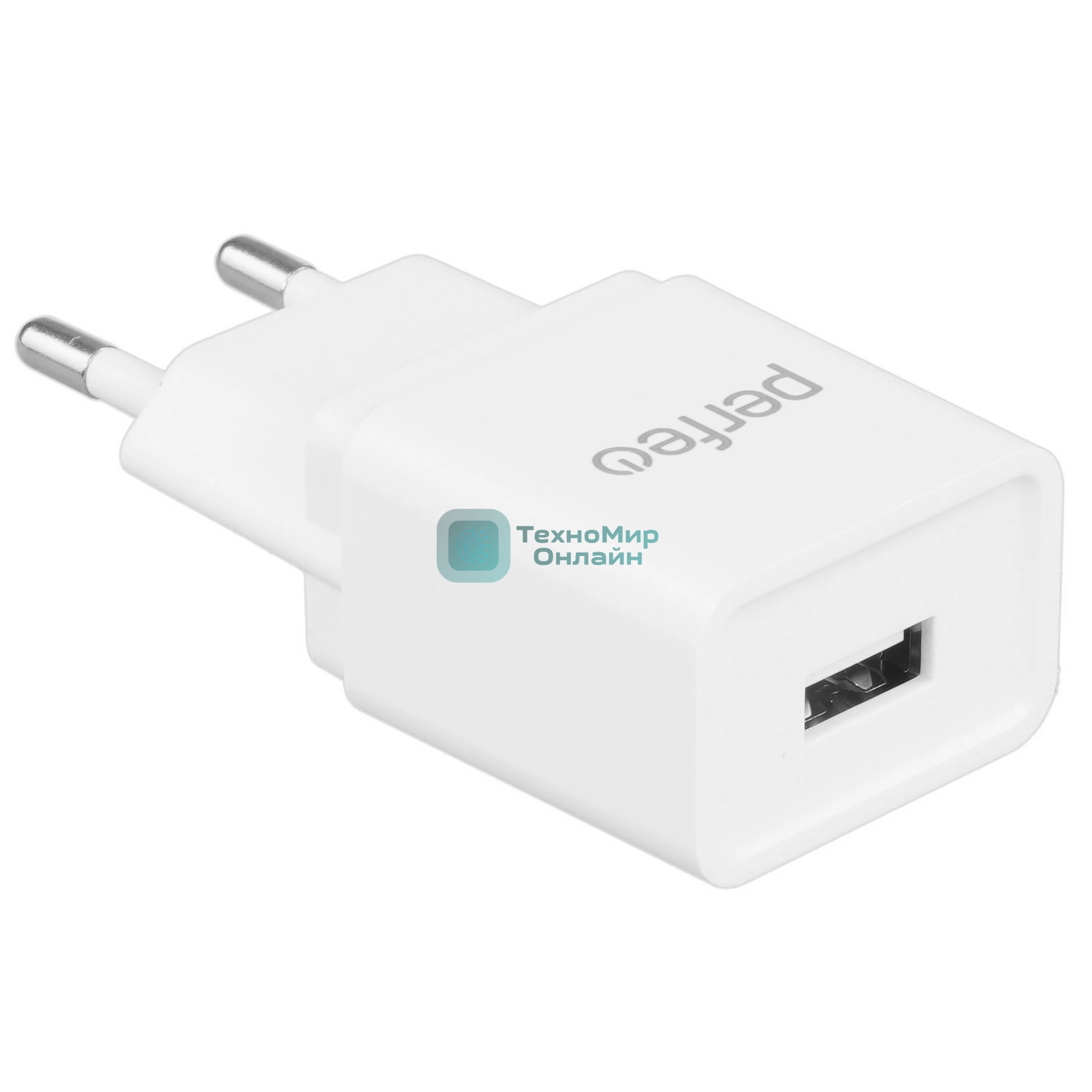 Сетевое зарядное устройство PERFEO с разъемом USB, 2А, белый (I4657)