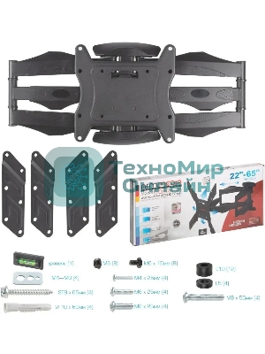 Кронштейн для телевизора Arm media COBRA-45 new черный 4 шт/уп. 22