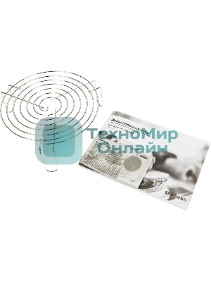 Микроволновая печь Samsung MG23K3515AS/BW серебристый/черный, 23 л, 800 Вт, переключатели - кнопки, поворотный механизм