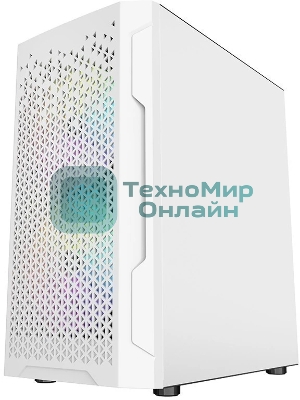 Корпус PowerCase Mistral Micro Z3W Mesh LED, Micro-Tower, белый