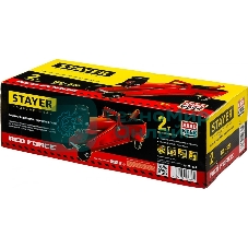 Домкрат STAYER 43152-2 RED FORCE гидравлический подкатной, 2т, 125-320мм