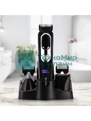 Триммер Vitek VT-2549 BK Питание сеть/аккумулятор. Встроенная аккумуляторная батарея Li-ion 700 mAh 3,7V. Время зарядки 90мин. Время автономной работы 45мин. Влажная очистка. Детальный триммер. Индикатор зарядки. ЖК дисплей с индикацией процента зарядки батареи. Число установок длины 11. Максимальная длина стрижки 12мм. Минимальная длина стрижки 0,4. Способ регулировки длины регулировкой длины лезвий/сменой насадок. Материал лезвий высокачественная сталь. Число насадок 5. Стрижка бороды. Триммер для носа/ушей. Насадка для бритья. Аксессуары: Щеточка, смазочное масло. Низкий уровень вибрации и шума.