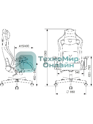 Кресло Knight Outrider серый, ткань, 120 кг, механизм качания