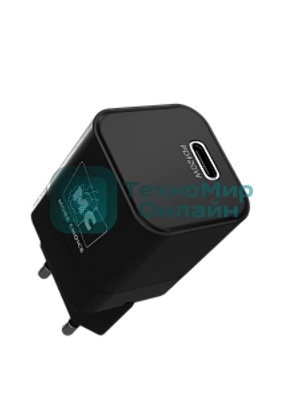 Сетевое зарядное устройство MORE CHOICE (4620202555847) NC86a 1Type-C 3.0A PD 20W для Type-C Type-C, черный