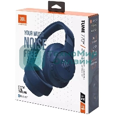 Беспроводные/проводные наушники JBL Tune 770NC синий, полноразмерные, Bluetooth + проводной, активное шумоподавление, до 70 ч